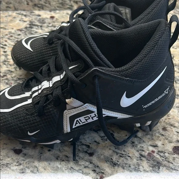 Nike Black and White Football or Lacrosse Spikes - Picture 2 of 6